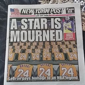 KOBE BRYANT new york post newspaper